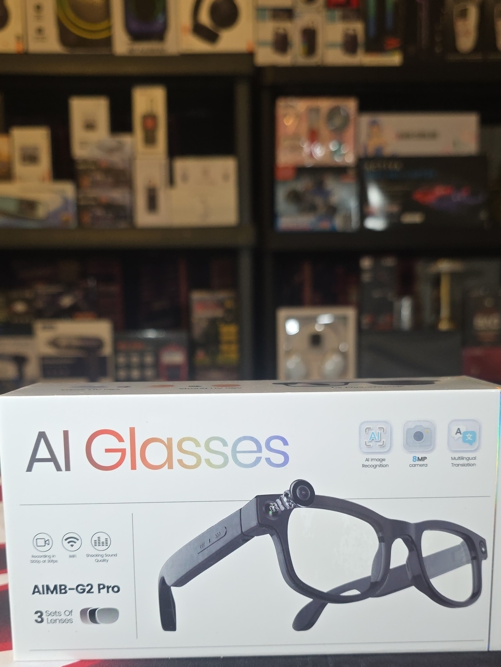 AI Glasses Smart AR Glasses — AIMB-G2 PRO. AI RECOGNITION, 8MP ..FACTORY SEALED